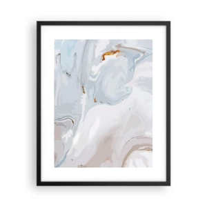 Plagát v čiernom ráme - Povznesená biela - 40x50 cm