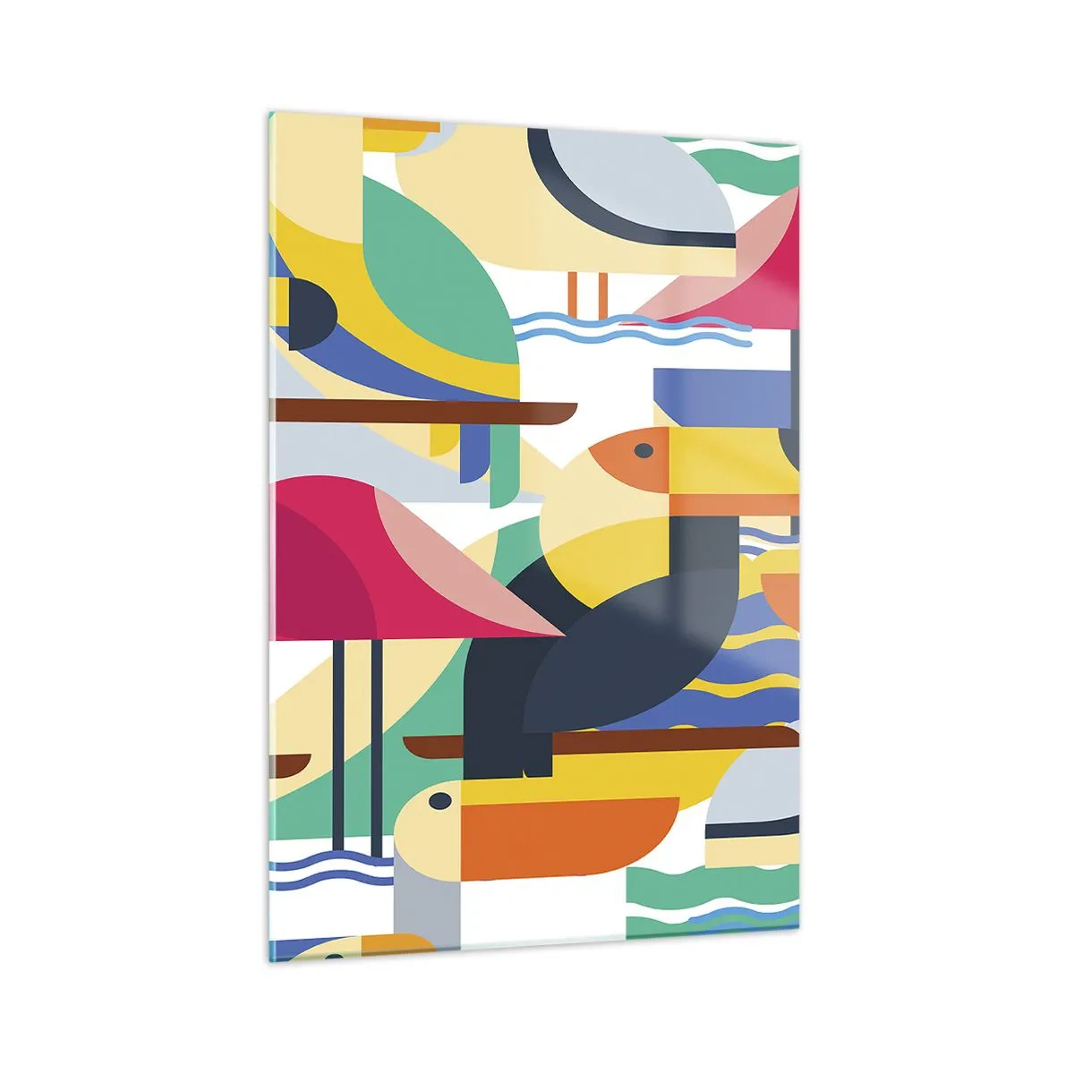 Obraz na skle - Vtáčia párty - 50x70 cm