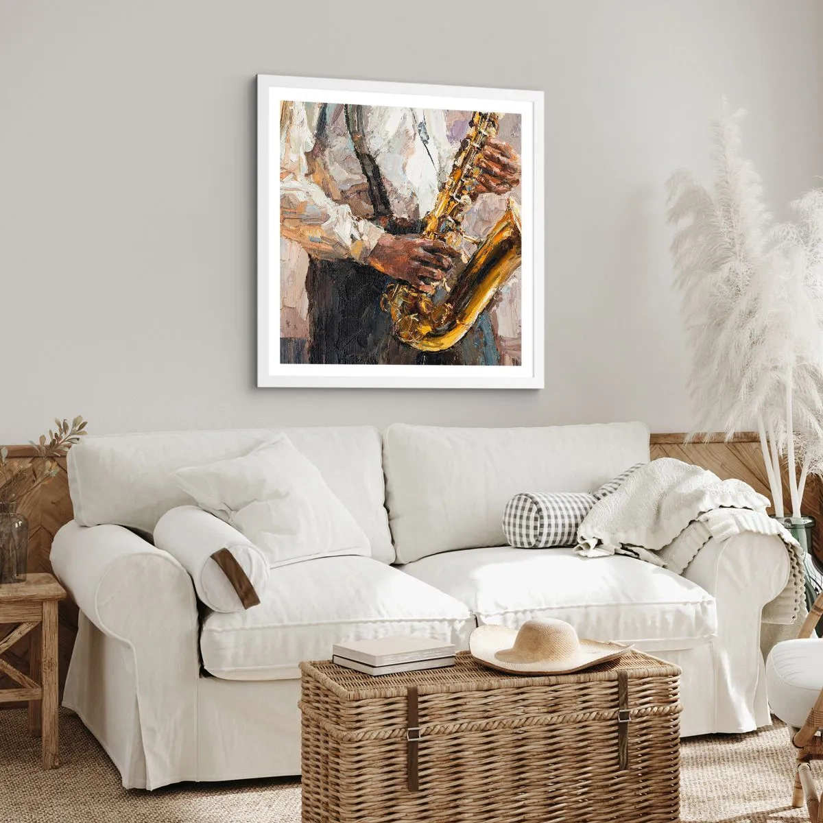 Plagát v bielom ráme - Čas na sólovú hru - 40x40 cm