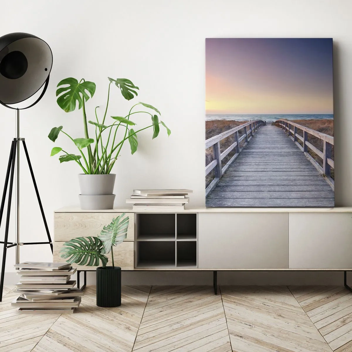 Obraz na plátne - Baltská večerná polárna žiara - 45x80 cm