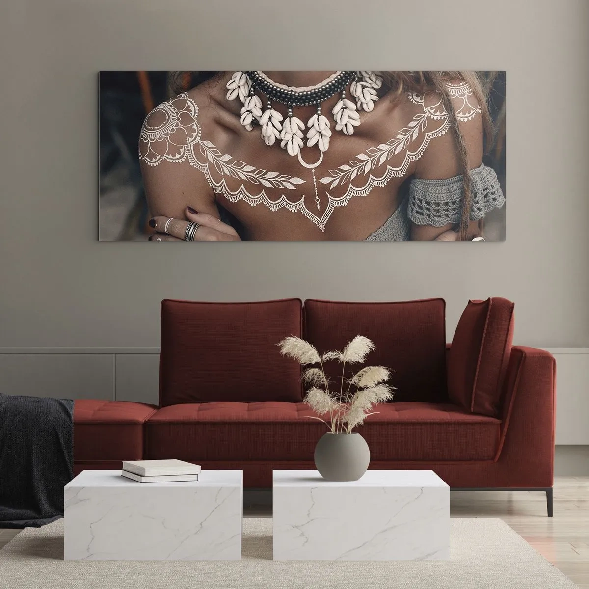 Obraz na skle - Talizmany, rituály ženskosti - 120x50 cm