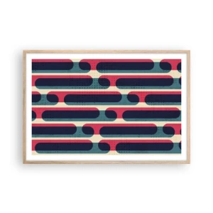 Plagát v ráme zo svetlého duba - Dovnútra a dopredu - 91x61 cm