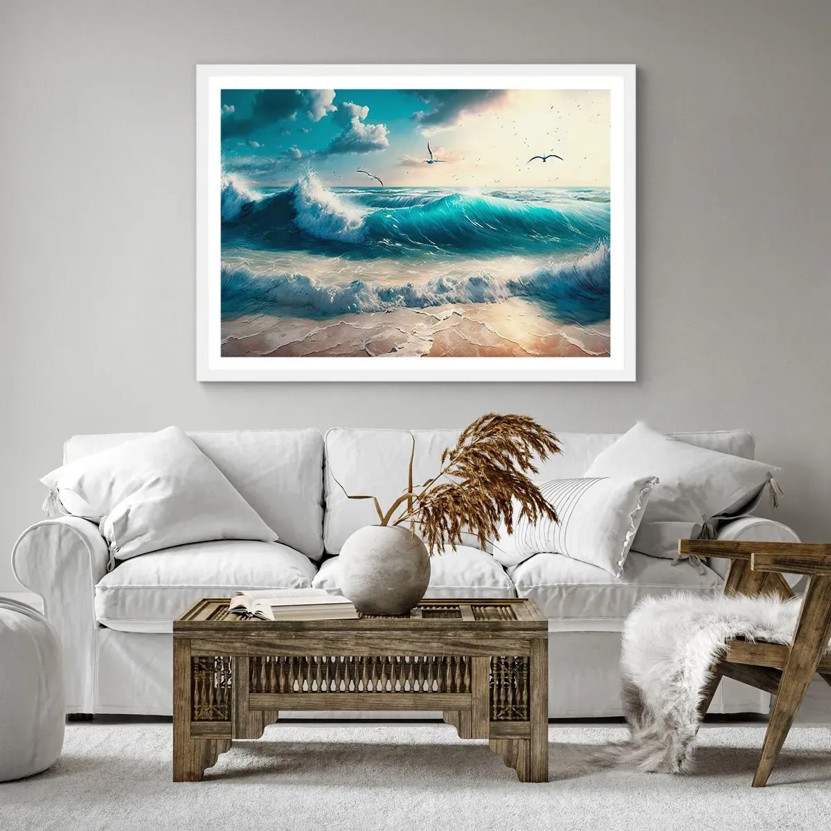 Plagát v bielom ráme - Šušťanie len pre teba - 100x70 cm