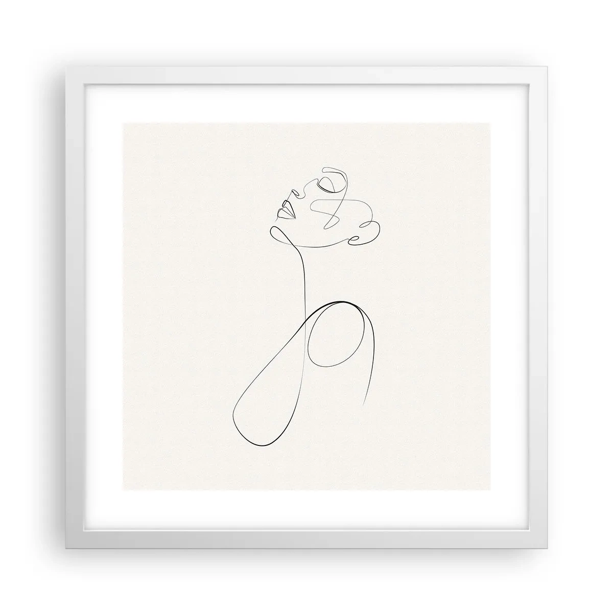 Plagát v bielom ráme - Zamotaná v snoch - 40x40 cm