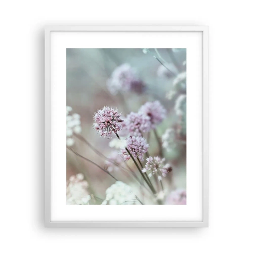 Plagát v bielom ráme - Sladké filigrány byliniek - 40x50 cm