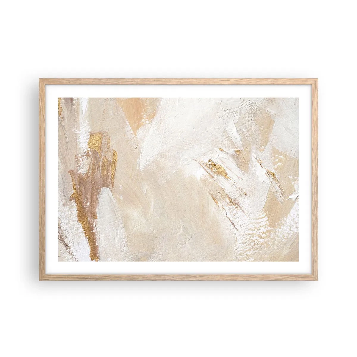 Plagát v ráme zo svetlého duba - Pastelová kompozícia - 70x50 cm