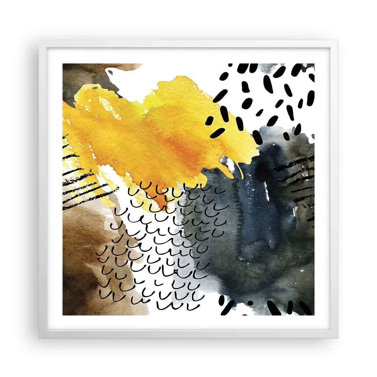 Plagát v bielom ráme - Stretnutie živlov - 60x60 cm