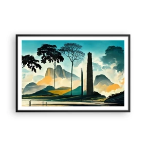 Plagát v čiernom ráme - Vyššie a vyššie - 91x61 cm