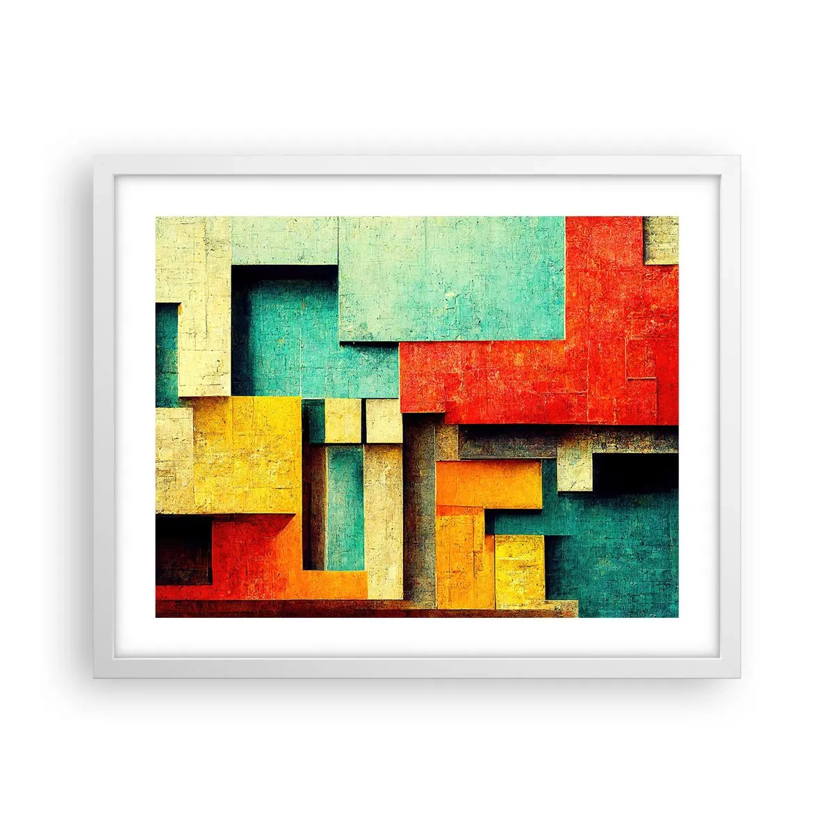 Plagát v bielom ráme - Festival pravých uhlov - 50x40 cm