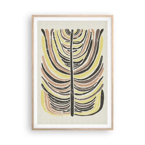 Plagát v ráme zo svetlého duba - Abstrakcia plná života - 70x100 cm