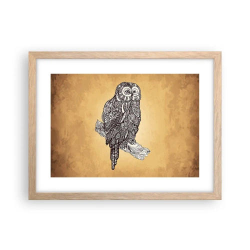 Plagát v ráme zo svetlého duba - Majstrovské ornamenty múdrosti - 40x30 cm