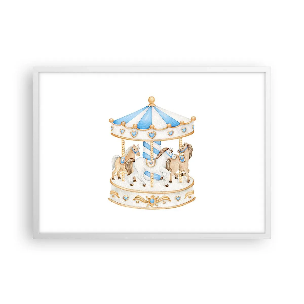 Plagát v bielom ráme - Sladké detstvo - 70x50 cm