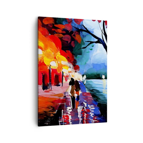 Obraz na plátne - Horúca jeseň v parku - 50x70 cm