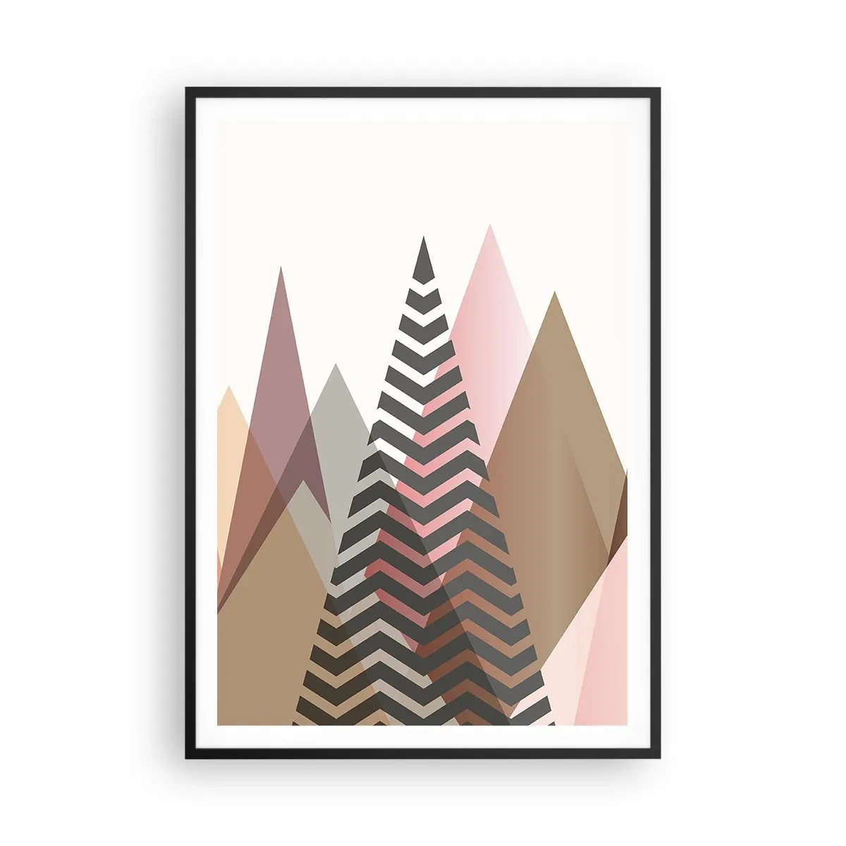 Plagát v čiernom ráme - Pyramidálny pohľad - 70x100 cm
