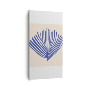 Obraz na plátne - Modrý vejár - 65x120 cm