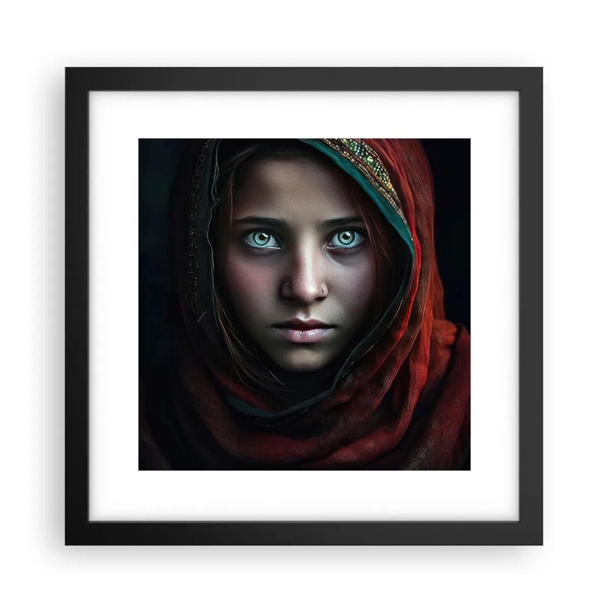 Plagát v čiernom ráme - Východná princezná - 30x30 cm