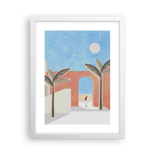 Plagát v bielom ráme - Arabský deň - 30x40 cm