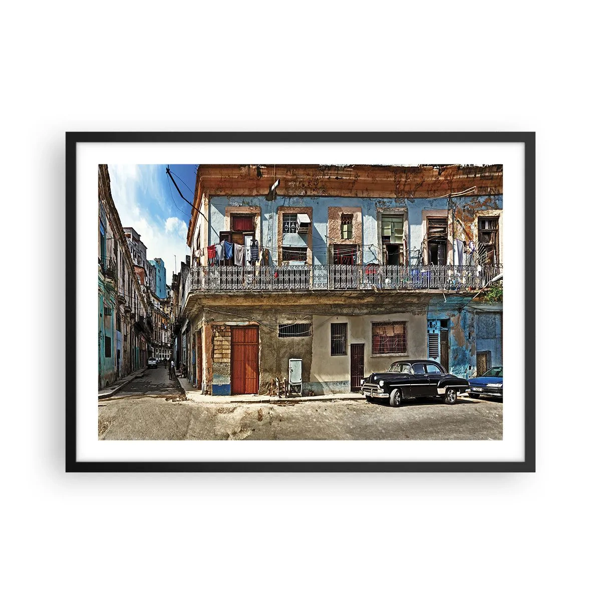 Plagát v čiernom ráme - Havajský nádych - 70x50 cm