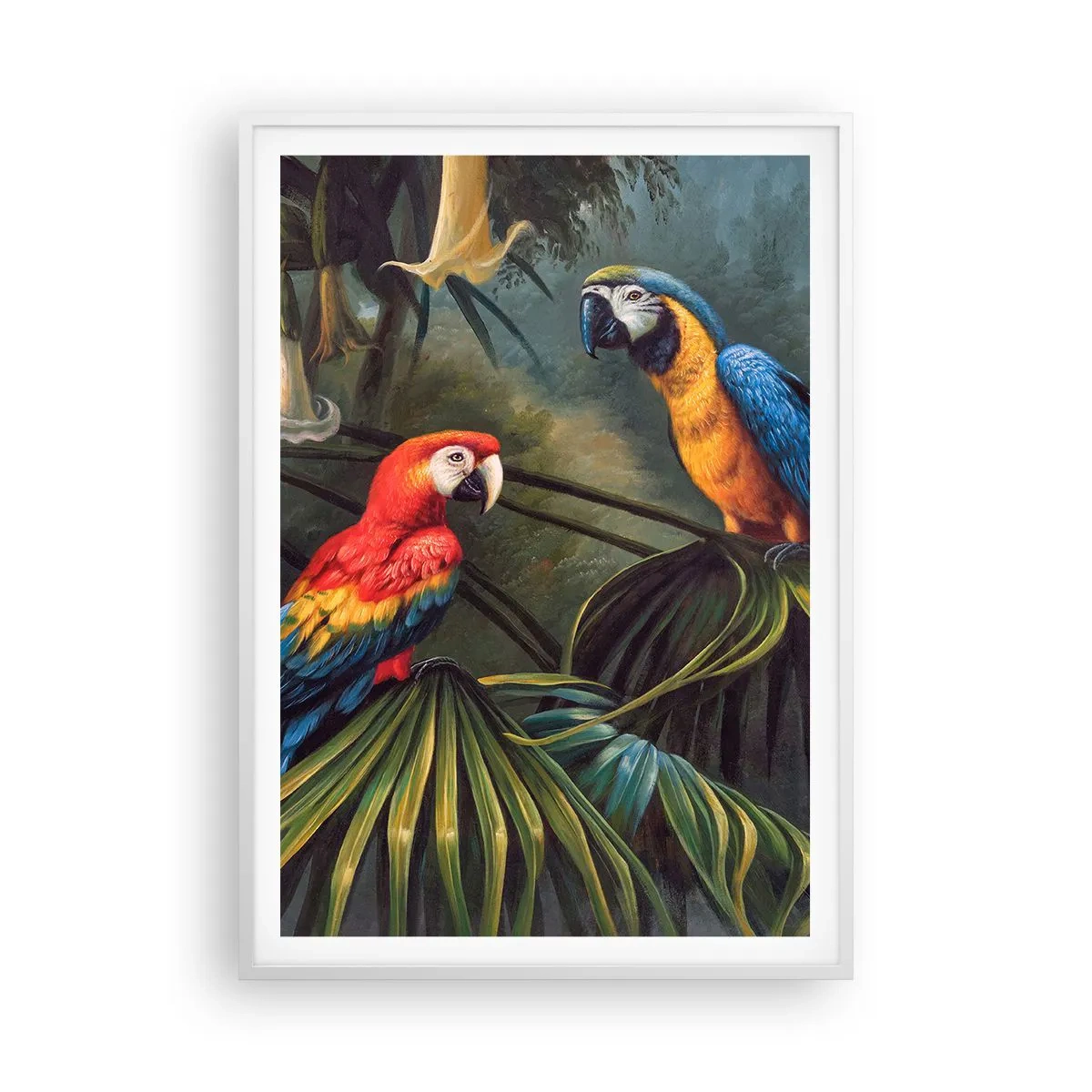 Plagát v bielom ráme - Romantizmus v trópoch - 70x100 cm