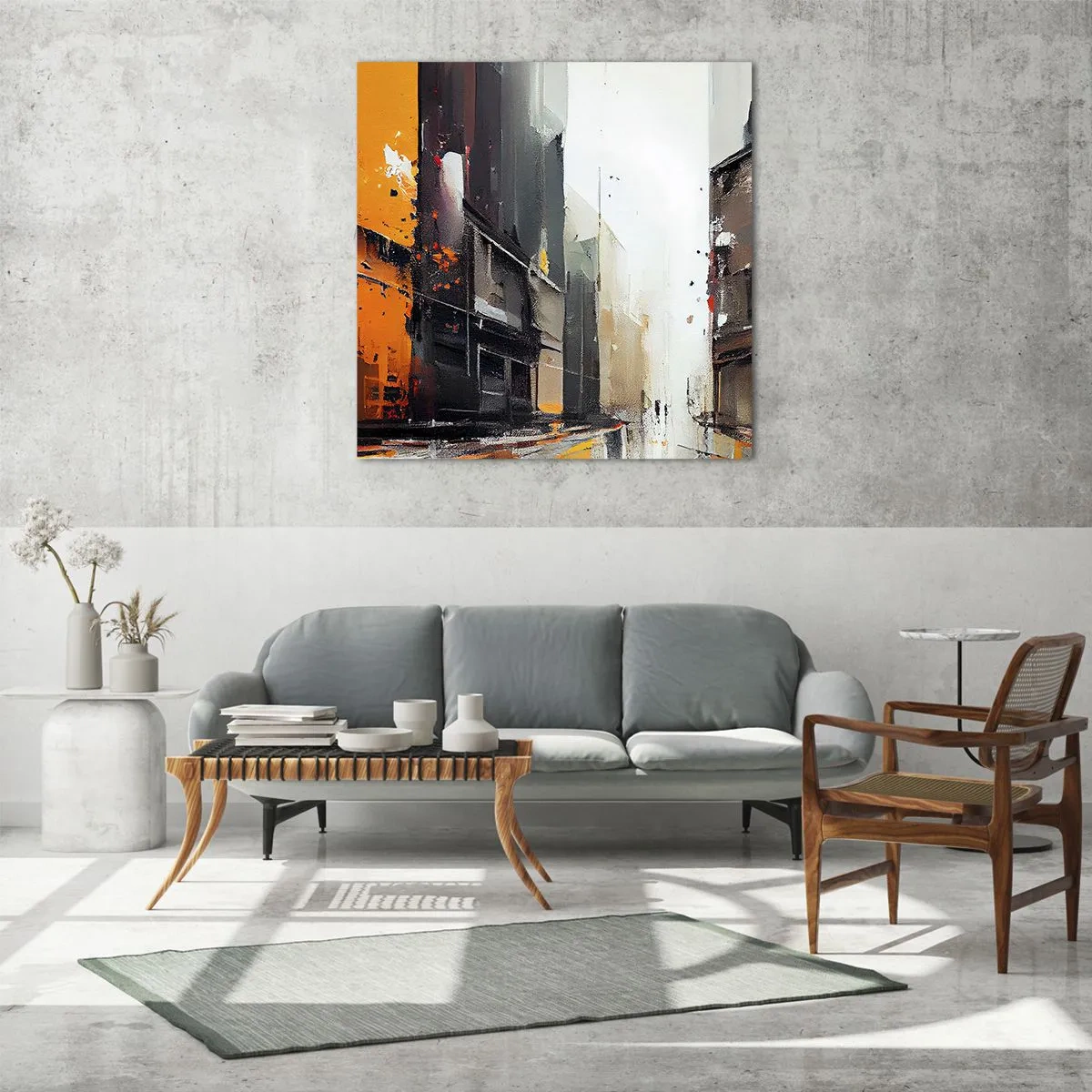 Obraz na skle - Daždivý deň - 50x50 cm