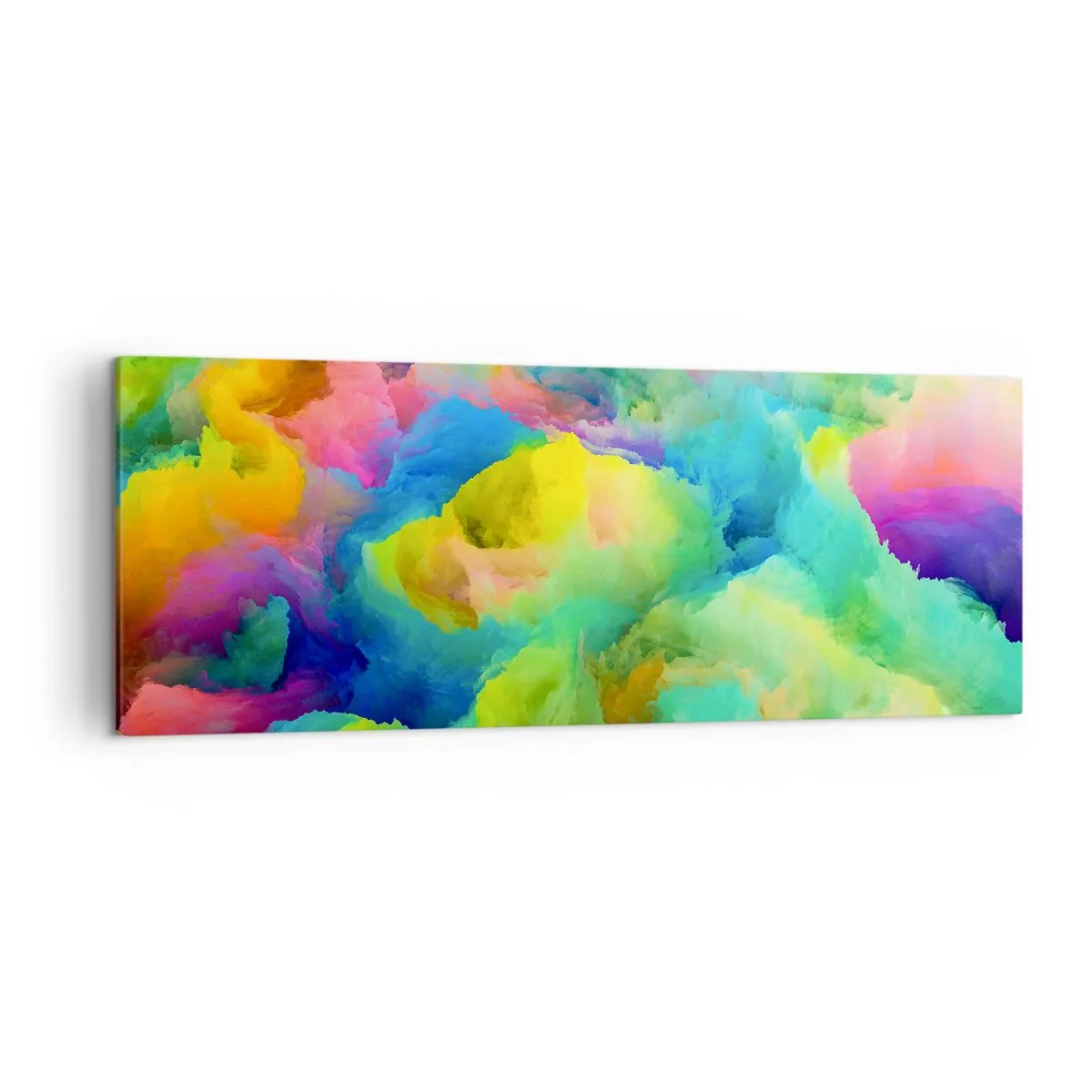 Obraz na plátne - Dúhové páperie - 140x50 cm
