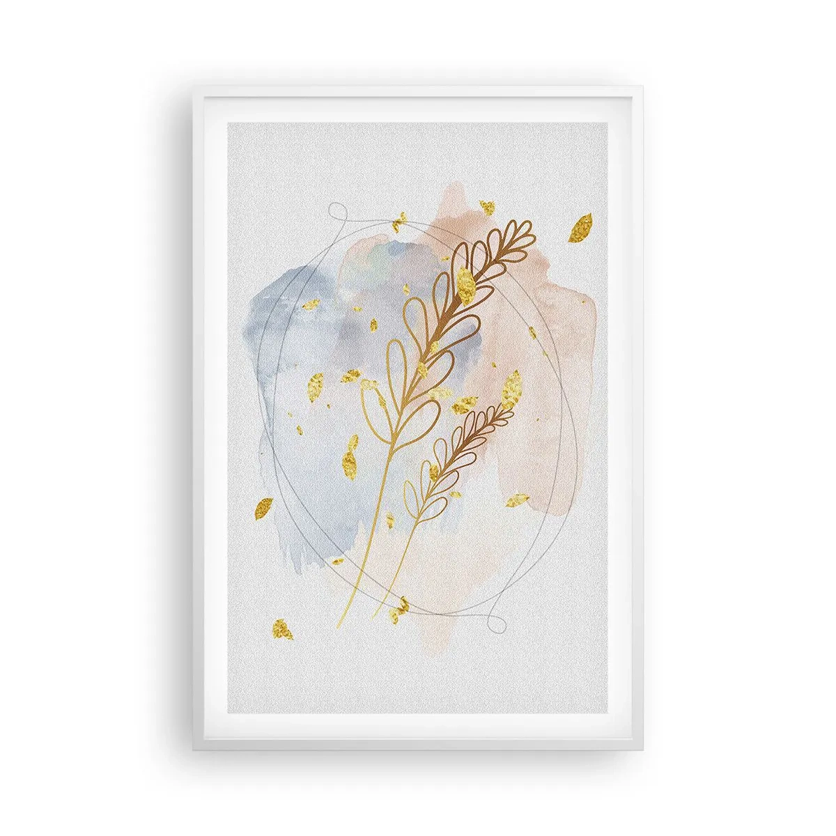 Plagát v bielom ráme - Zlatý závan - 61x91 cm