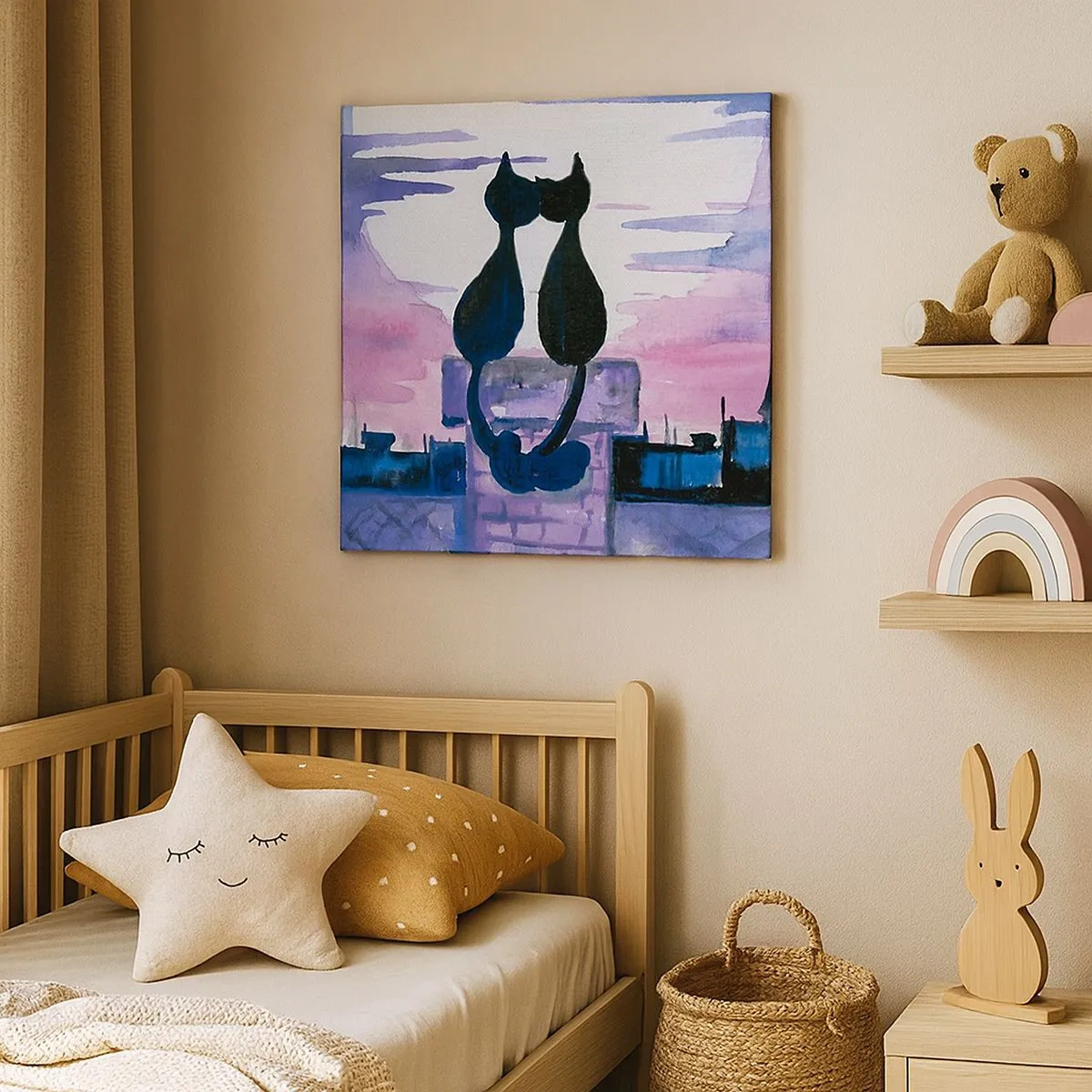 Obraz na plátne - Rendez-vous pod mesiacom - 30x30 cm