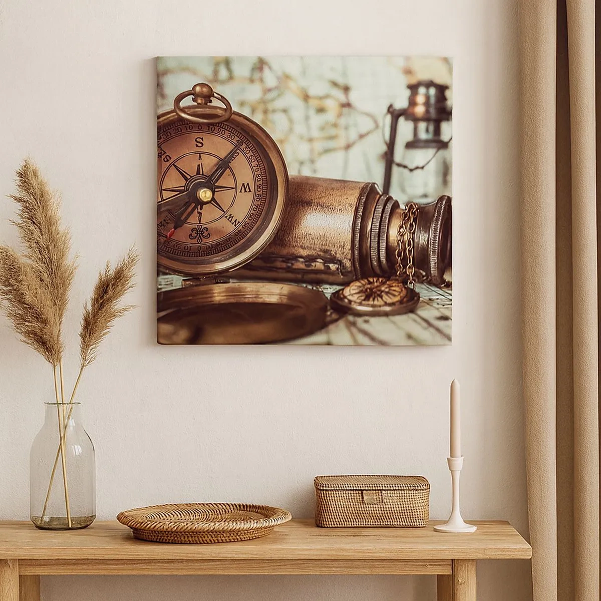 Obraz na plátne - Pirátske dobrodružstvo v Karibiku čaká - 30x30 cm