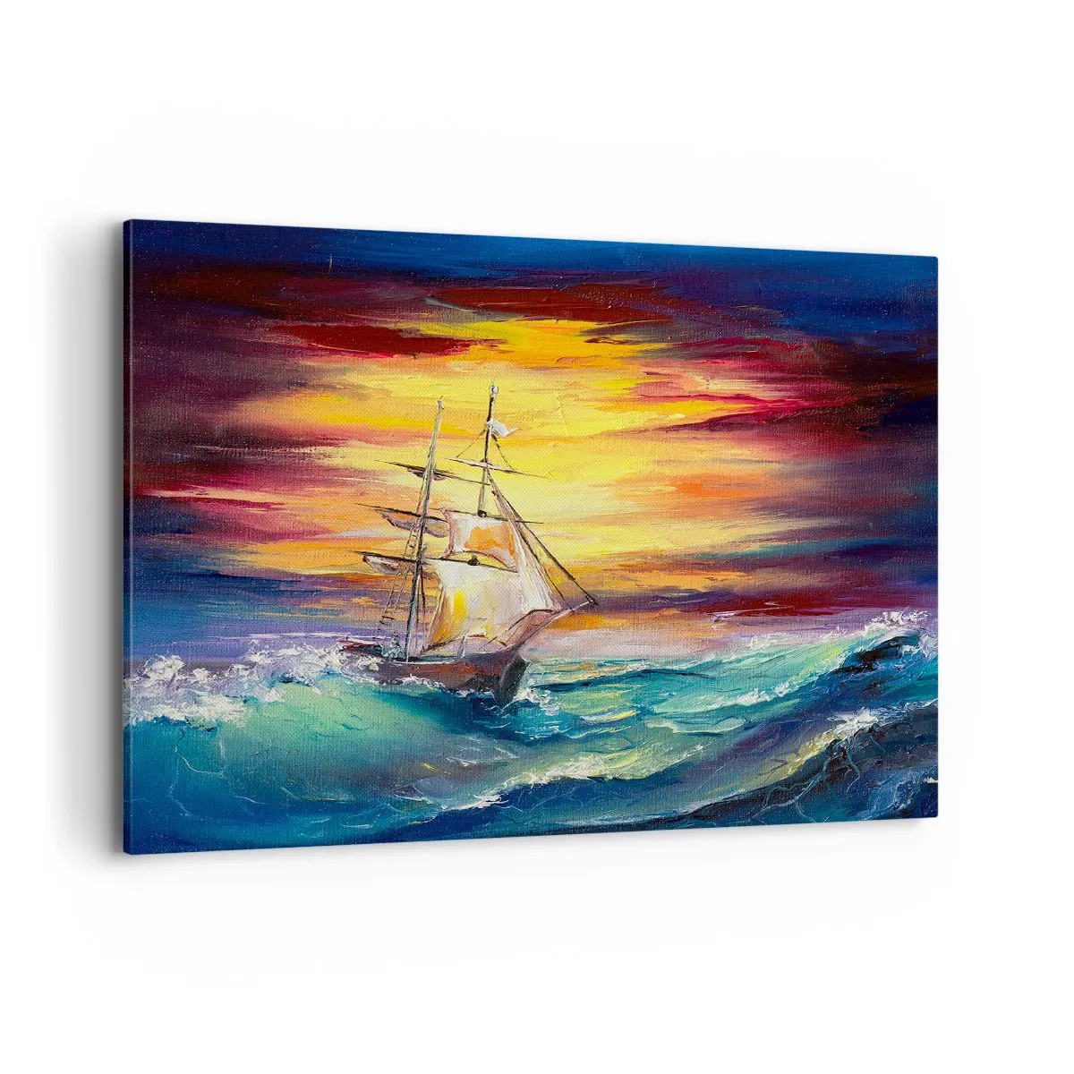 Obraz na plátne - Statočne proti vlnám - 100x70 cm
