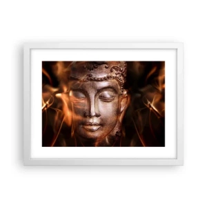 Plagát v bielom ráme - Existuje iba tu a teraz - 40x30 cm