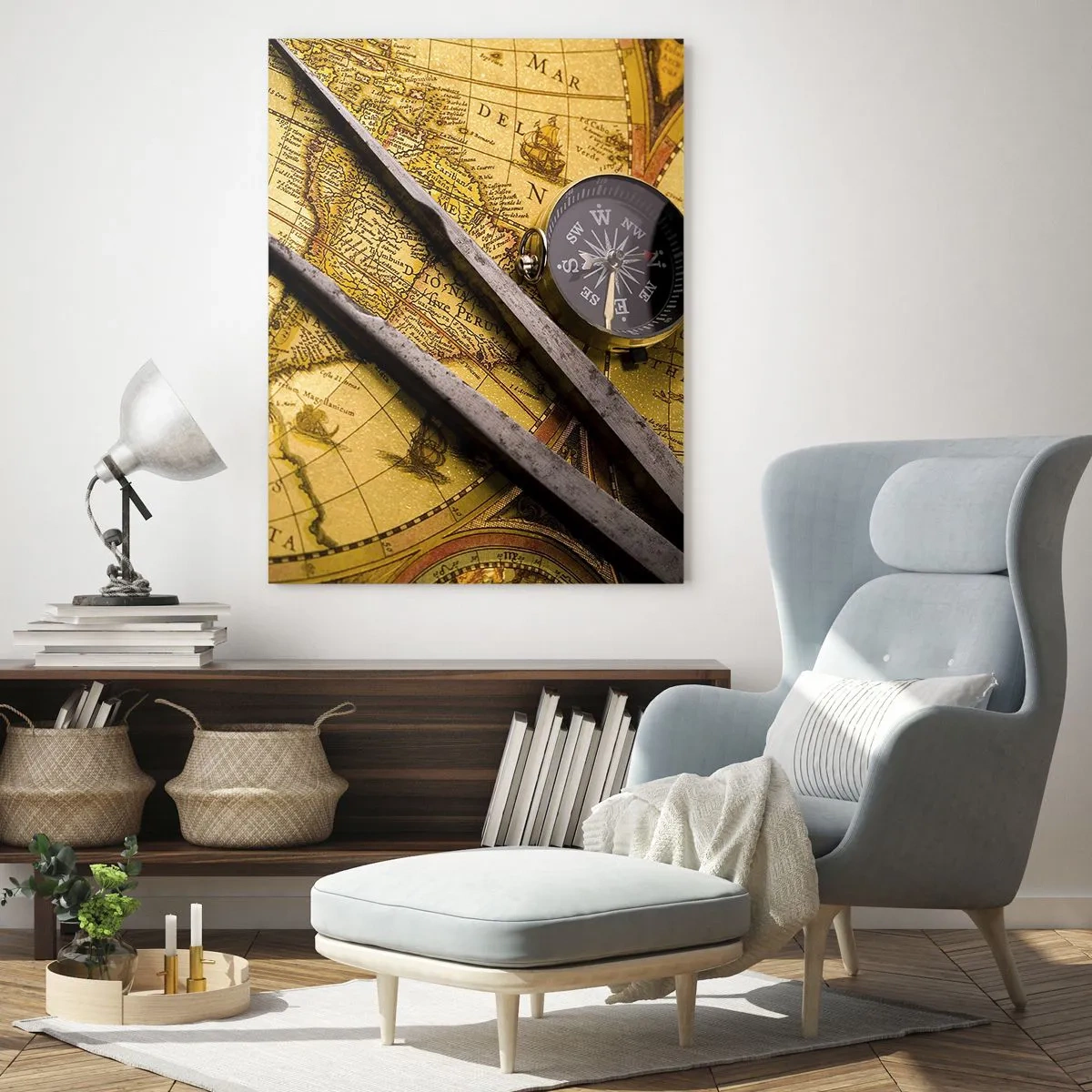 Obraz na skle - Kde sú tie poklady? - 50x70 cm