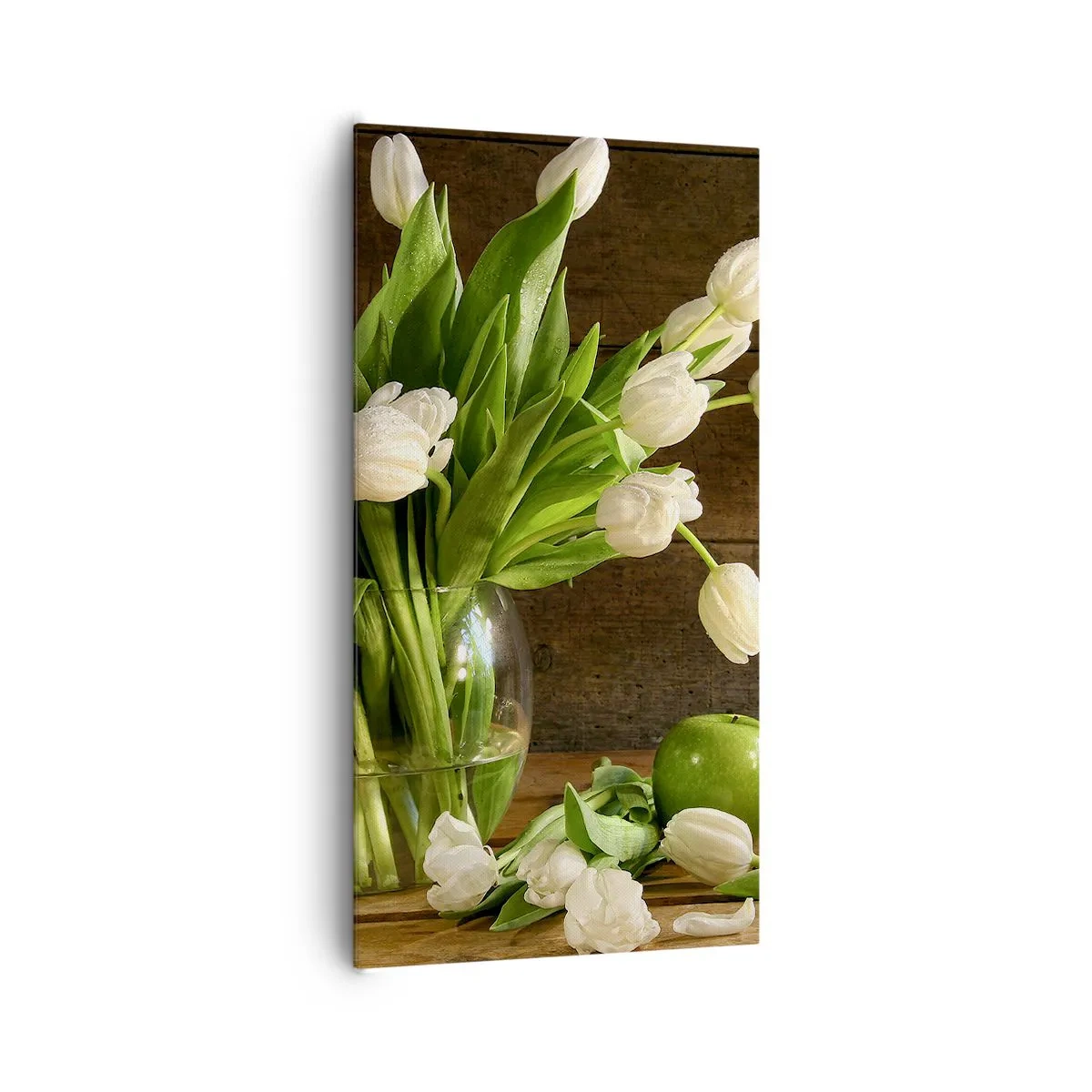 Obraz na plátne - Šťavnaté a čerstvé v zelenej a bielej - 65x120 cm