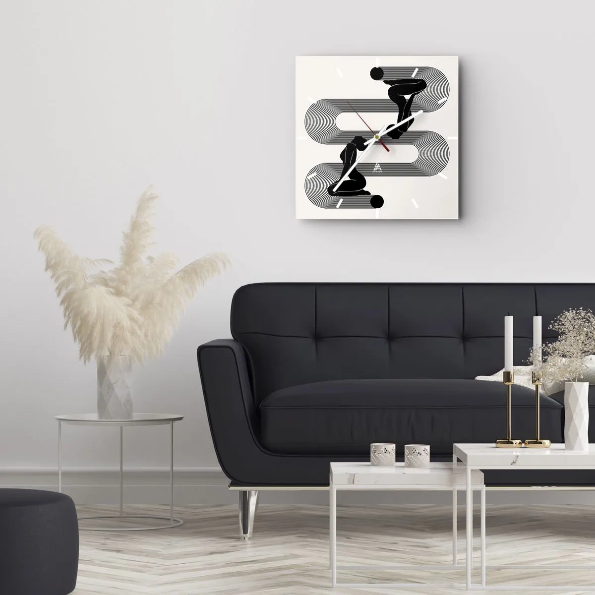 Nástenné hodiny - Zmyselná symetria - 40x40 cm