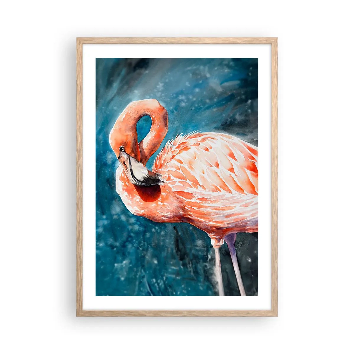 Plagát v ráme zo svetlého duba - Dekoratívne od prírody - 50x70 cm