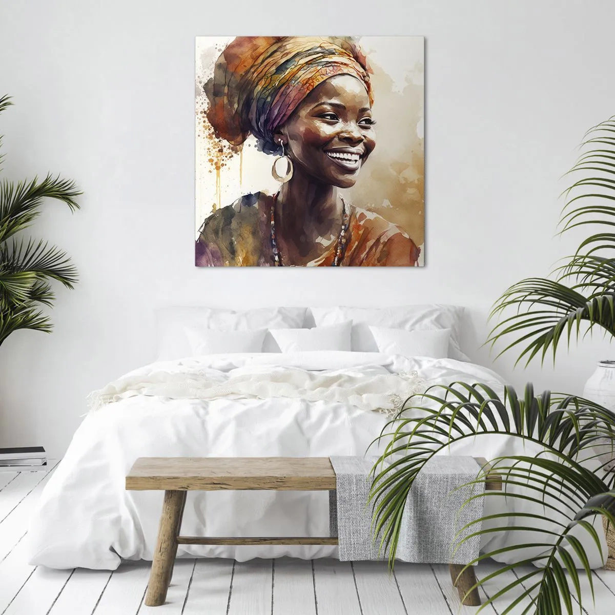 Obraz na plátne - Africká kráľovná - 30x30 cm