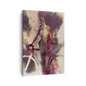 Obraz na plátne - Cyklistická duša v mramorových tvaroch - 50x70 cm