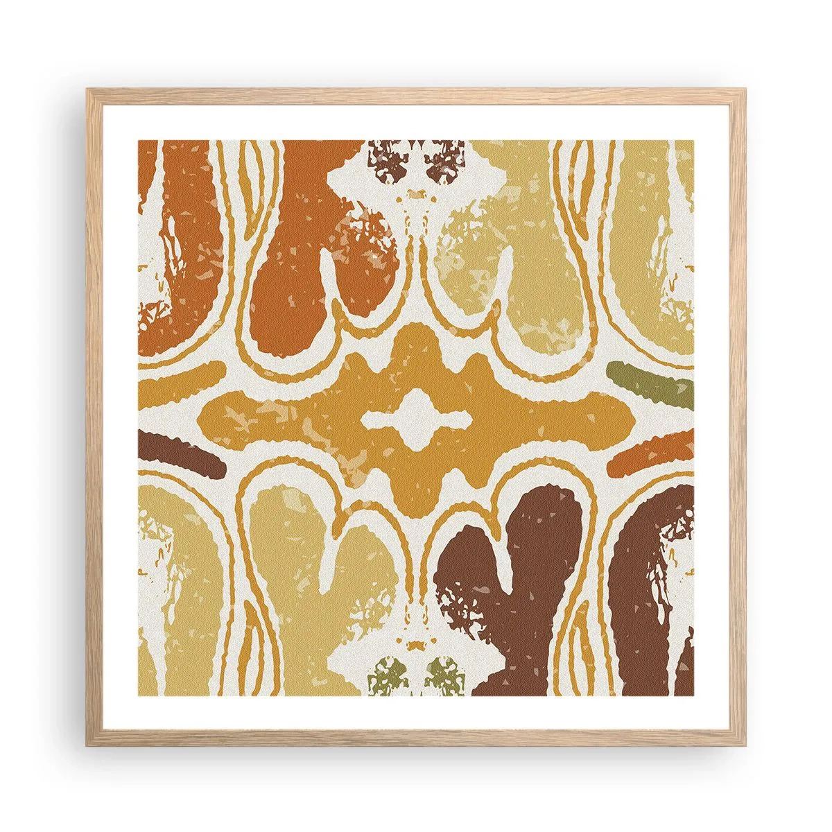 Plagát v ráme zo svetlého duba - Sentimentálna abstrakcia - 60x60 cm