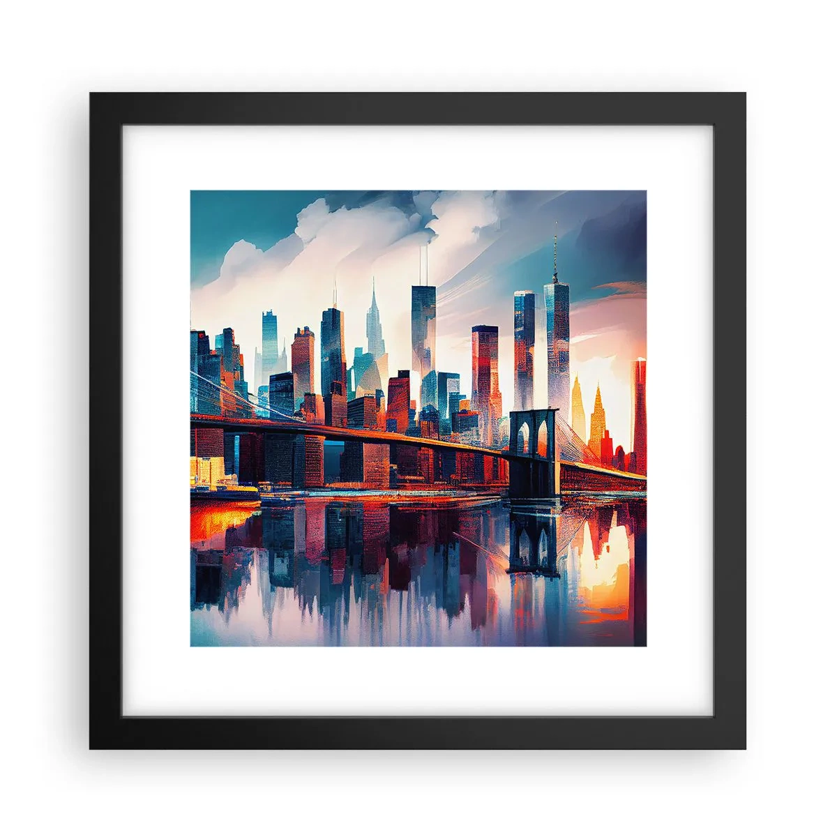 Plagát v čiernom ráme - Famózny New York - 30x30 cm