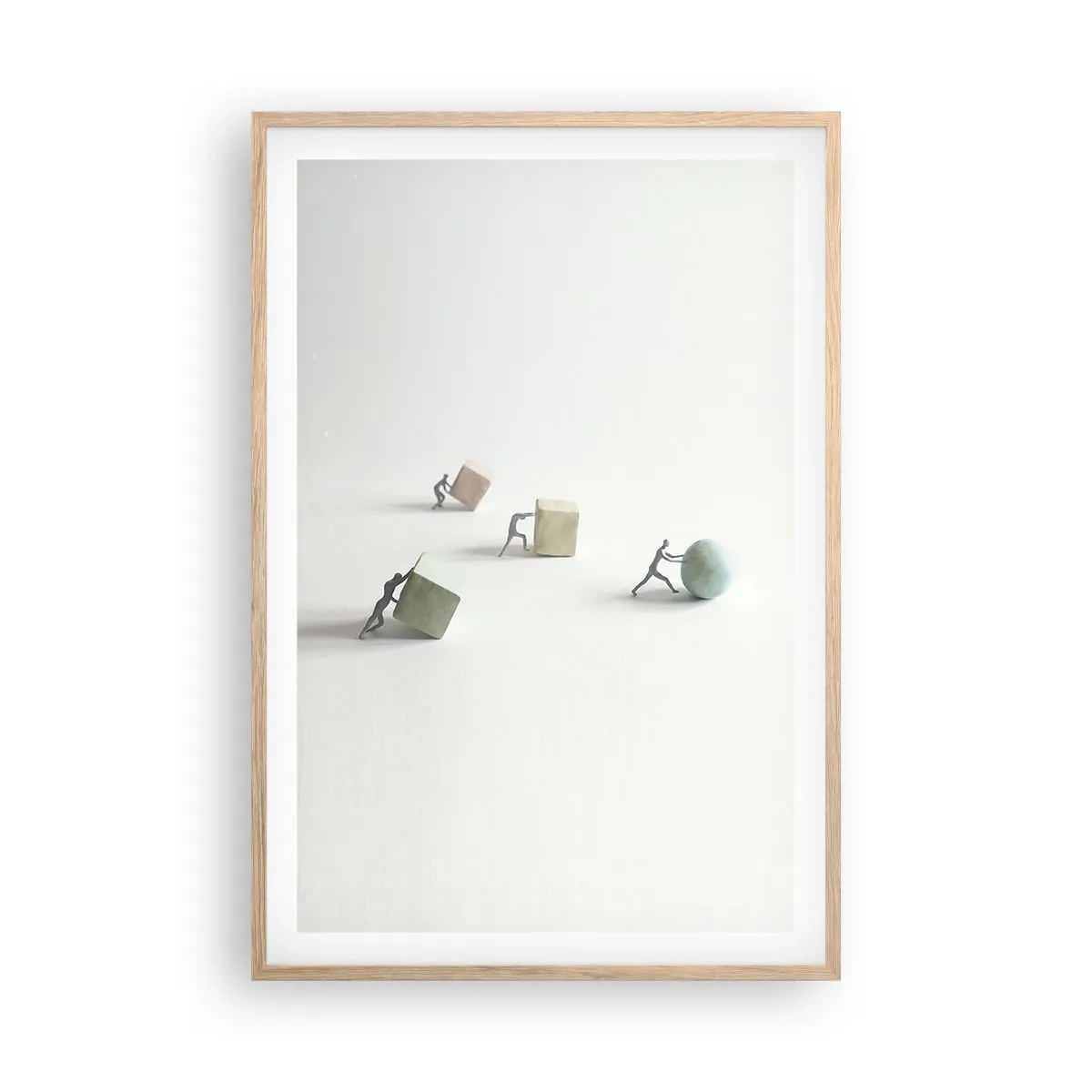 Plagát v ráme zo svetlého duba - Život samotný - 61x91 cm