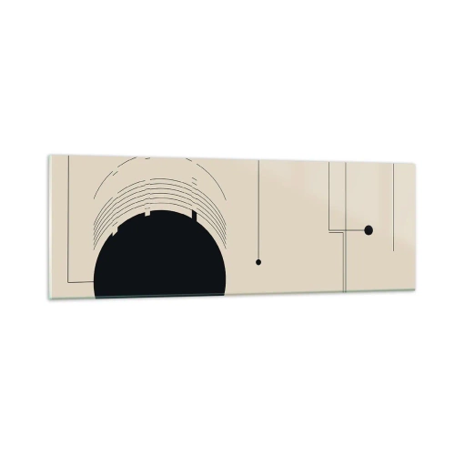 Obraz na skle - Pružná a dynamická kompozícia - 90x30 cm