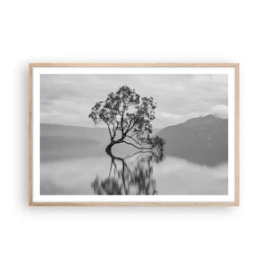 Plagát v ráme zo svetlého duba - Existuje taká krajina - 91x61 cm