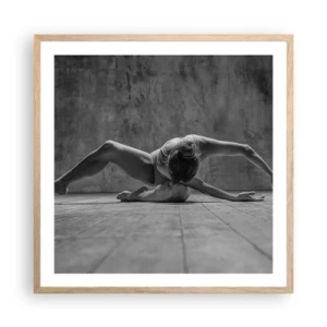 Plagát v ráme zo svetlého duba - Nájdená symetria - 60x60 cm