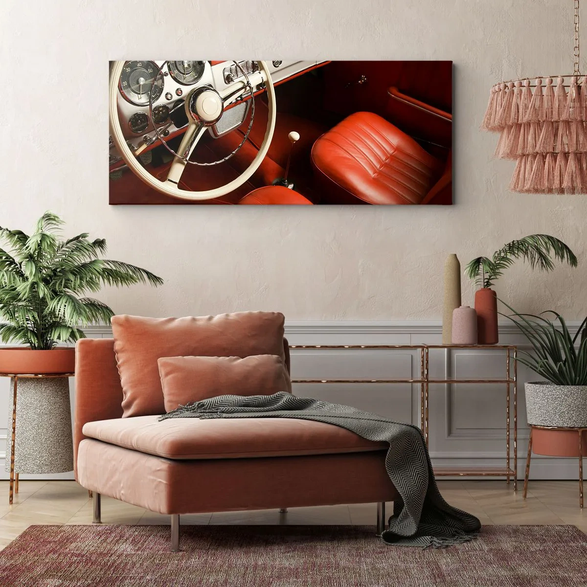 Obraz na plátne - Luxus v štýle vintage - 140x50 cm