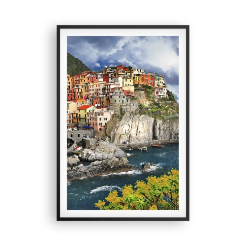 Plagát v čiernom ráme - Hromádka pritúlená k skalám - 61x91 cm