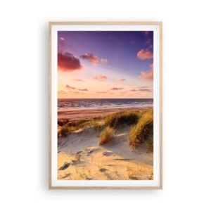 Plagát v ráme zo svetlého duba - Už letom vonia vzduch - 61x91 cm