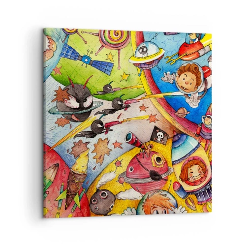 Obraz na plátne - Veľké vesmírne dobrodružstvo - 50x50 cm