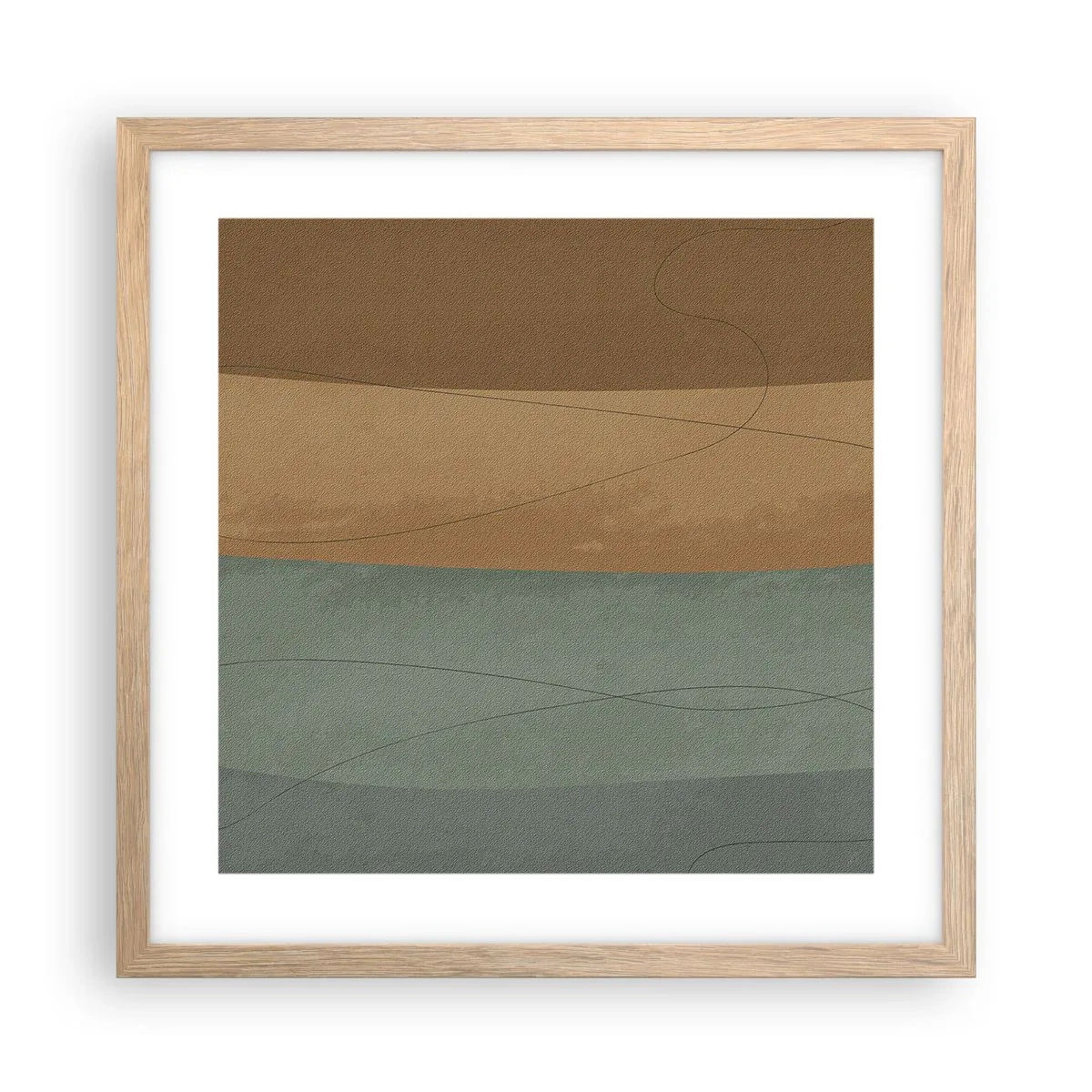 Plagát v ráme zo svetlého duba - Horizontálna kompozícia - 40x40 cm