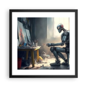 Plagát v čiernom ráme - Akt stvorenia - 40x40 cm