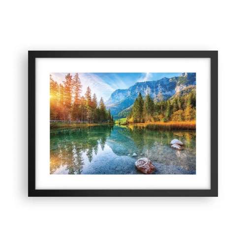 Plagát v čiernom ráme - Nežnosť jesene - 40x30 cm