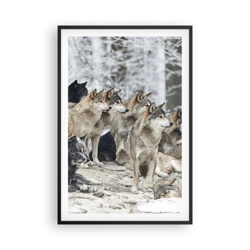 Plagát v čiernom ráme - Rodina a priatelia - 61x91 cm